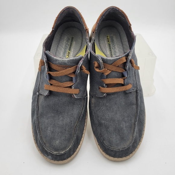 Skechers Other - Sketchers Air Cooled Gogamat Arch Denim/Brown Spot on front Sneaker Size 10